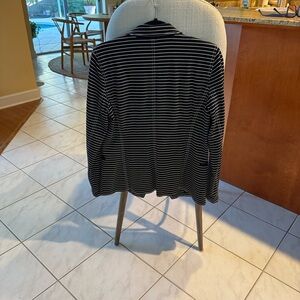 Lafayette 148 New York Black and White Striped Blazer